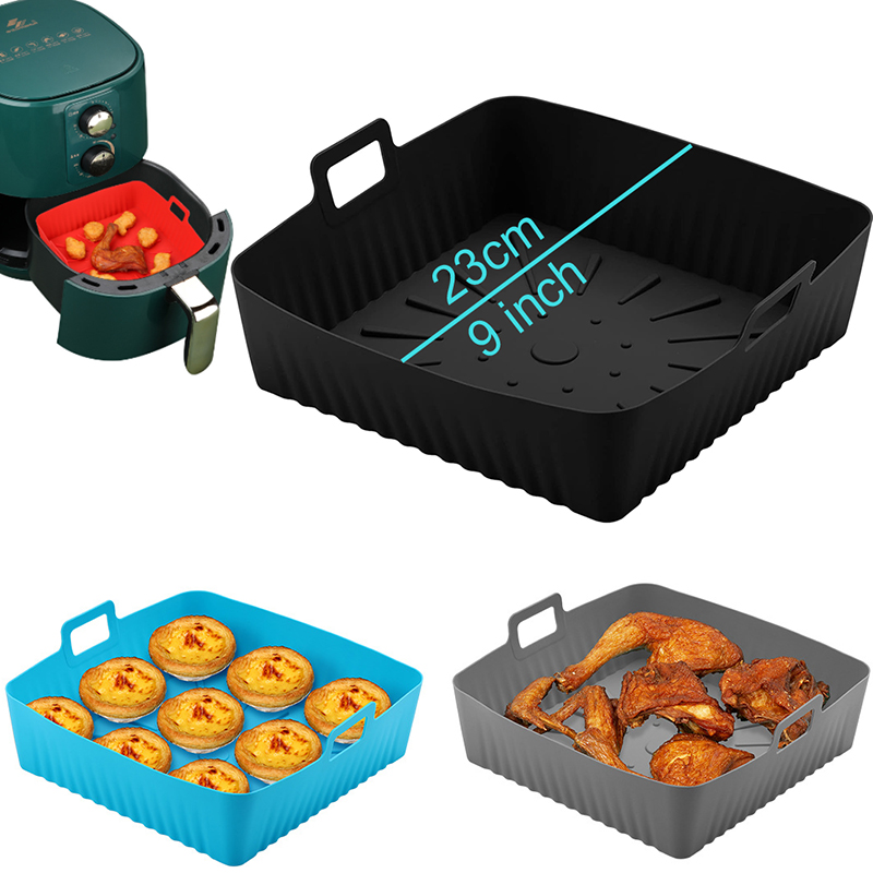 Air Fryer Silicone Pot Liner - ขนาดใหญ่ 23 ซม.Air Fryerซิลิโคนตะกร้า 9 นิ้วAirfryer