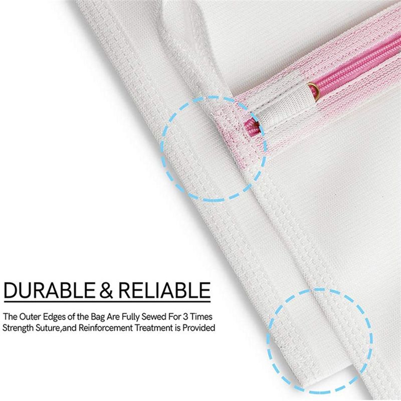 Laundry - [N84R] ถุงตาข่ายสำหรับซักผ้าชิ้นเล็กพร้อมซิป, ถุงตาข่ายสำหรับซักผ้า, กระเป๋าจัดเก็บสำหรับเดินทาง, ถุงซักผ้า