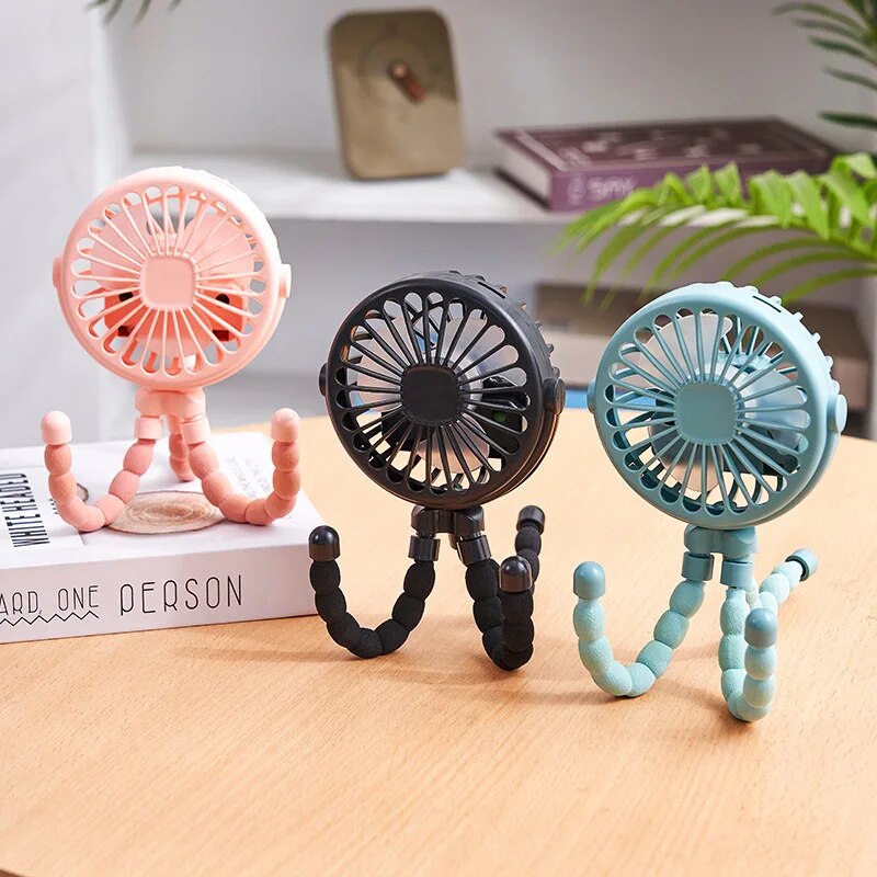 Portable Blender Usb Rechargeable - รถเข็นเด็กนักเรียนอเนกประสงค์แบบพกพา USB แบตเตอรี่ลิเธียมแบบชาร์จไฟได้ Octopus พัดลมขนาดเล็ก