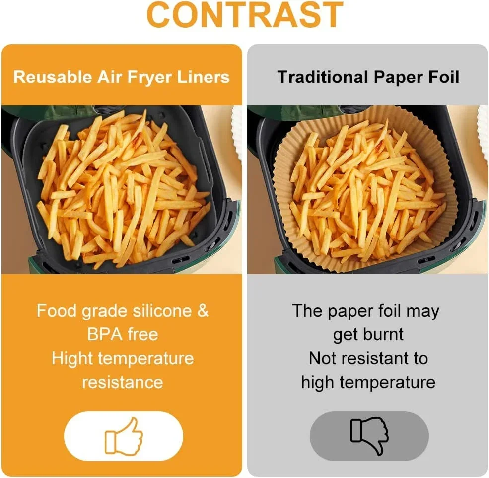 Air Fryerหม้อซิลิโคนซิลิโคนหนา - Air Fryer Silicone Pot Liner บทวิจารณ์และราคา