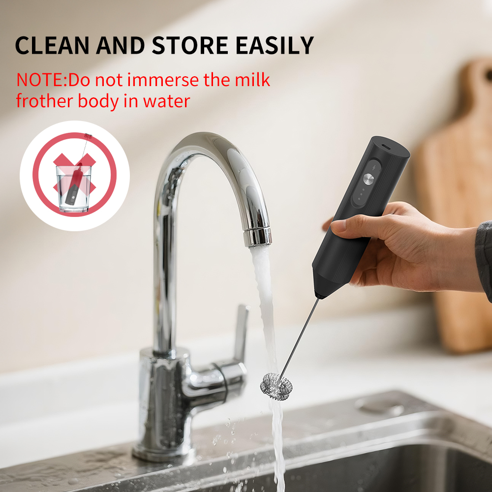 เครื่องตีฟองนมไฟฟ้าแบบพกพา ใช้ - Electric Milk Frother Handheld บทวิจารณ์และราคา