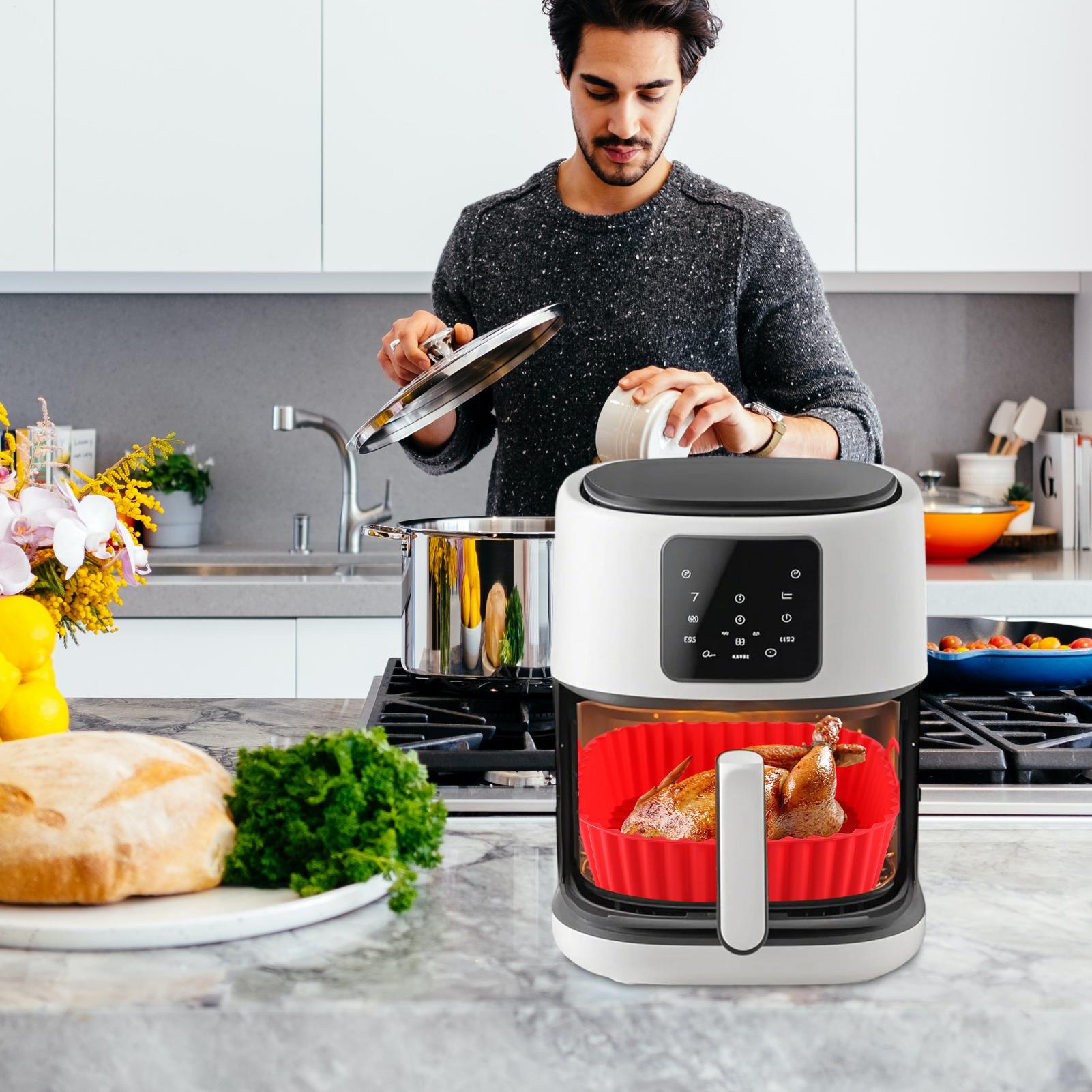 แผ่นรองซิลิโคนสำหรับหม้อทอดไร้ - Air Fryer Silicone Pot Liner บทวิจารณ์และราคา