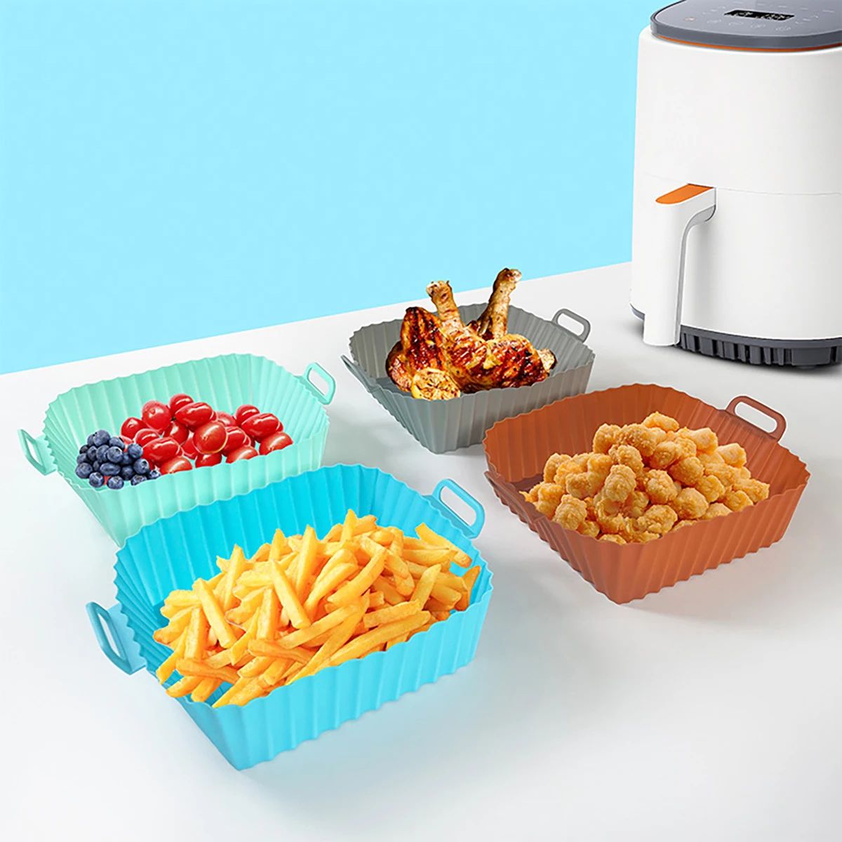 แม่พิมพ์ซิลิโคนสำหรับทอดอาหาร  - Air Fryer Silicone Pot Liner บทวิจารณ์และราคา